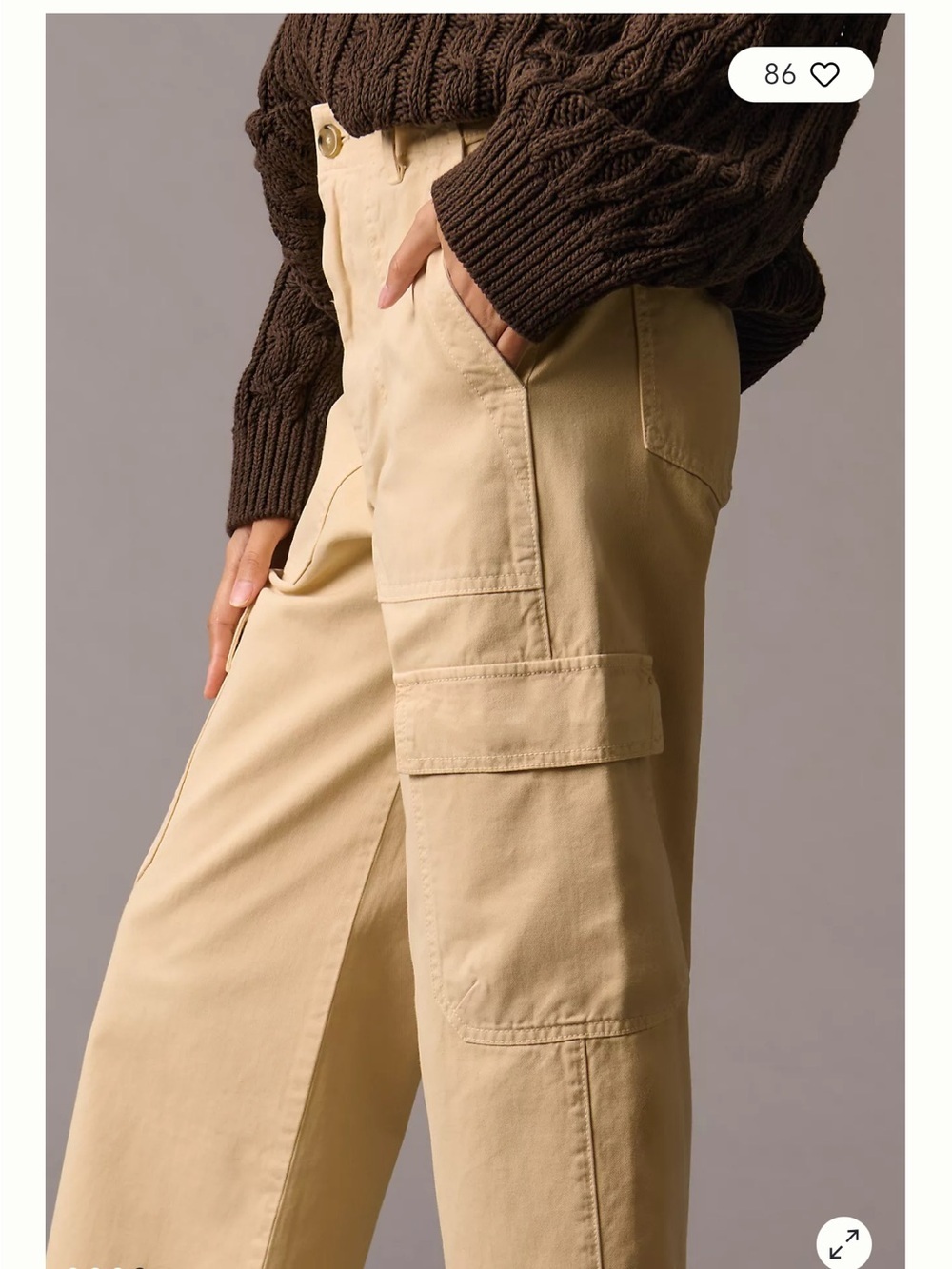 $249 NWT Velvet by Graham & Spencer Makayla Sanded Twill Cargo Pants brown sz 8 - Picture 4 of 12